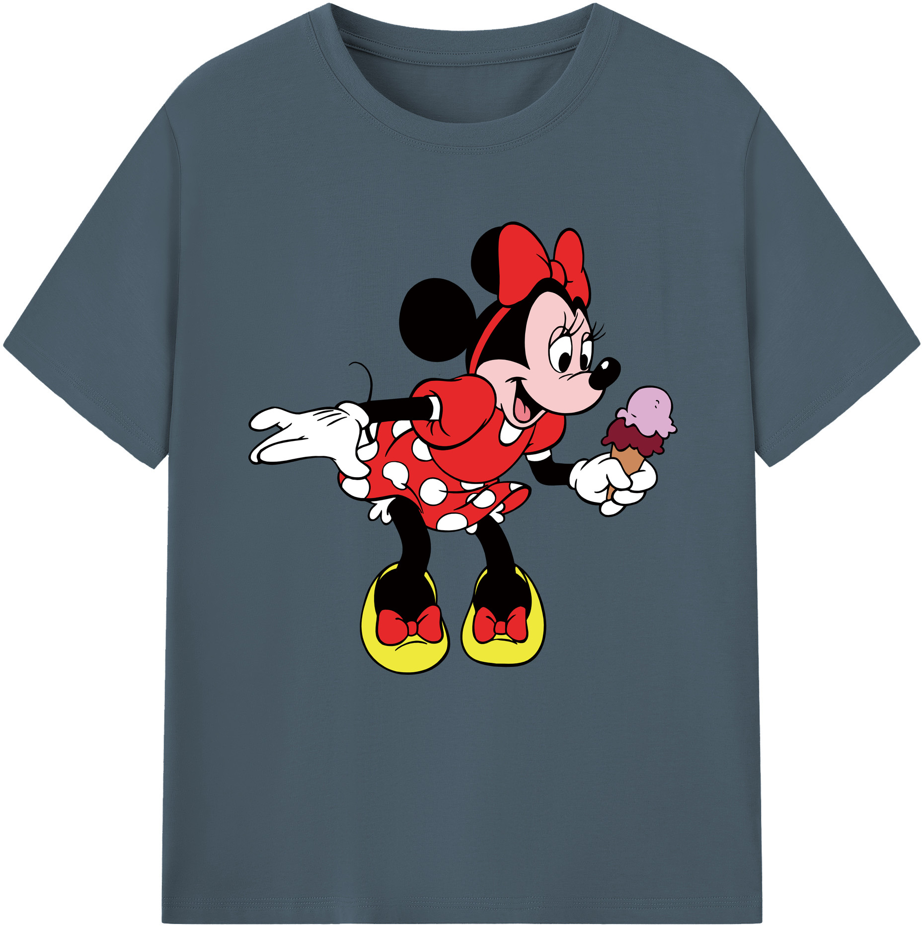 （画像用） ミッキーマウス Mickey Mouse 綿100％半袖Tシャツ（フロントプリント）